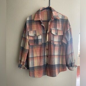 Plaid Button-Up Shirt